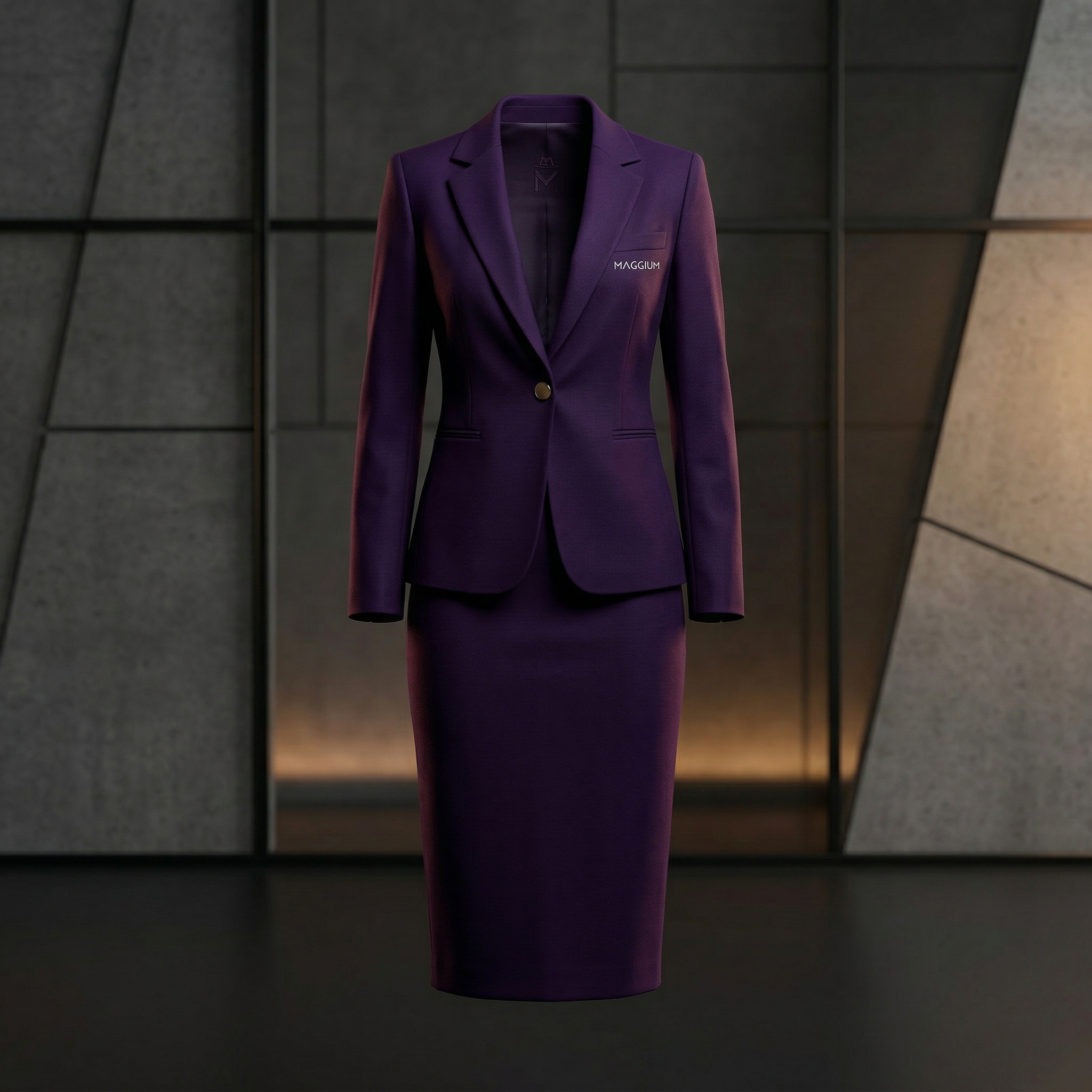 Conjunto Blazer Saia Roxo Maggium