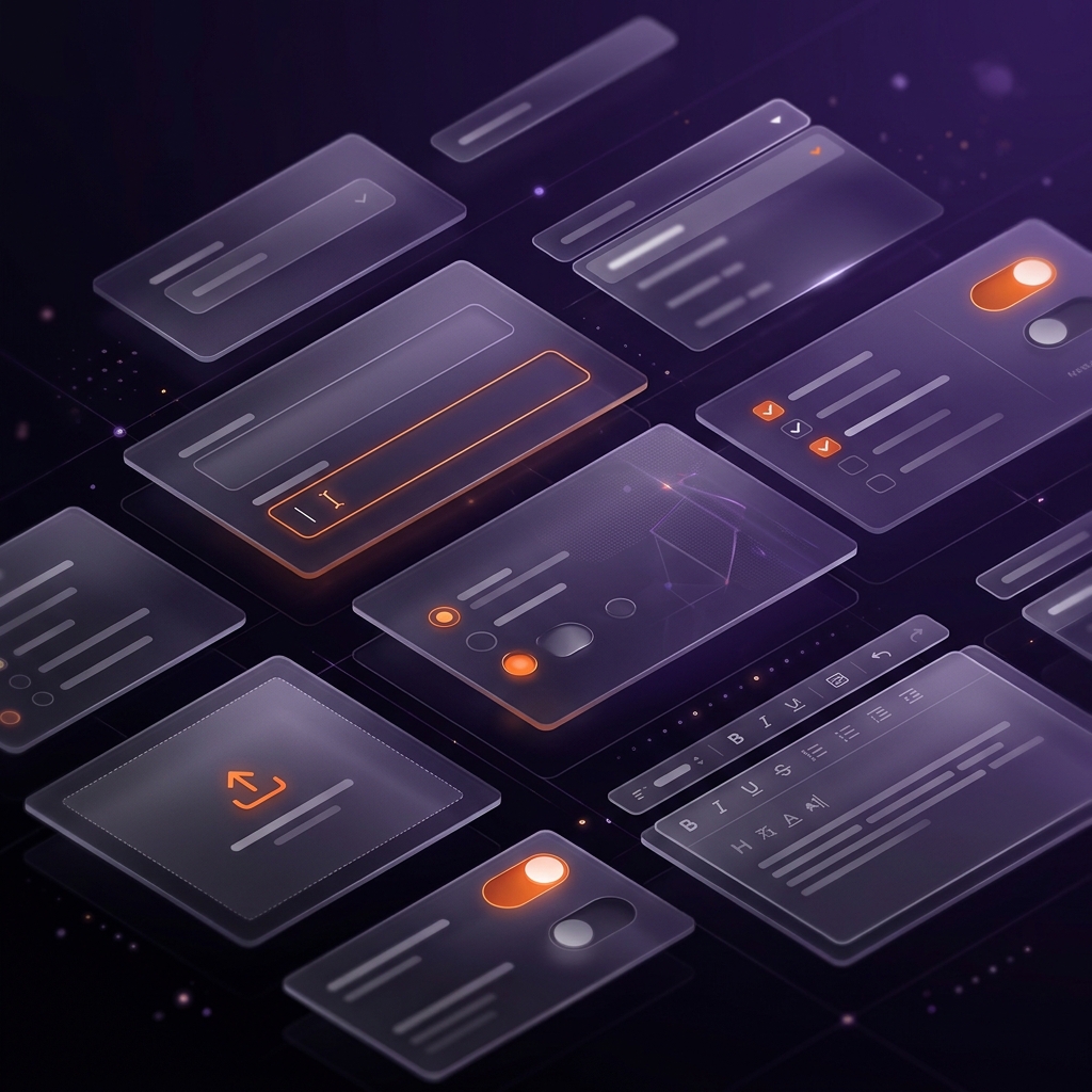 Composi&ccedil;&atilde;o 3D de elementos de formul&aacute;rio