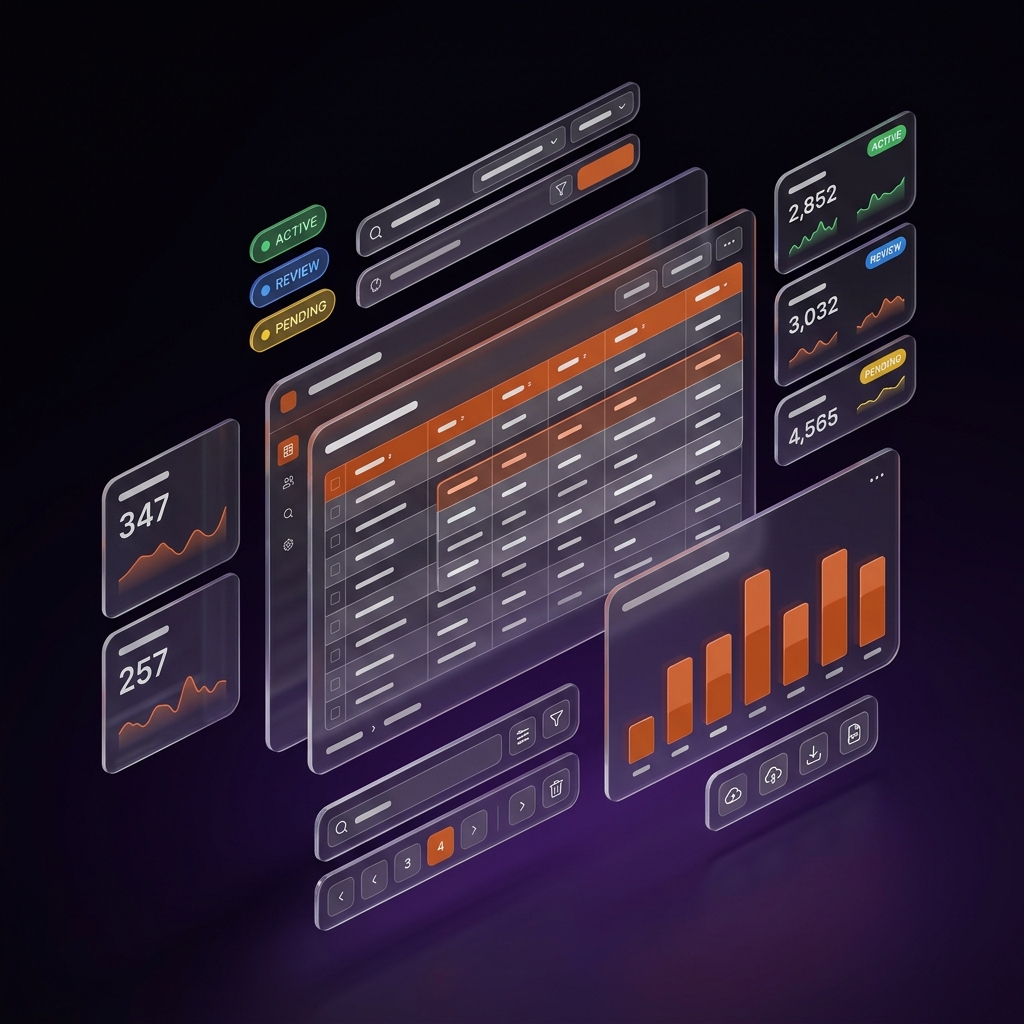 Composi&ccedil;&atilde;o 3D de tabelas e dashboard